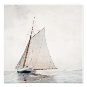Sailing off Gloucester (ca.1880) by Winslow Homer  Photo Print