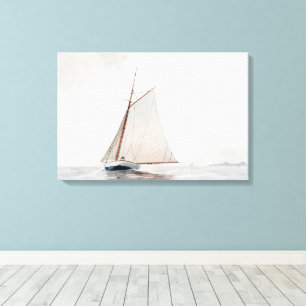 Sailing off Gloucester   Winslow Homer Canvas Print