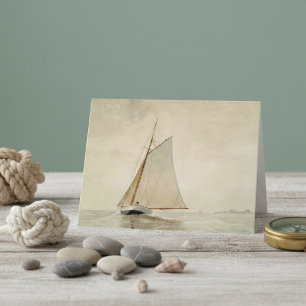 Sailing off Gloucester Winslow Homer Note Card