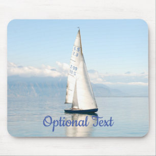 Sailing on a Calm Mirror-like Sea Bay Mouse Mat