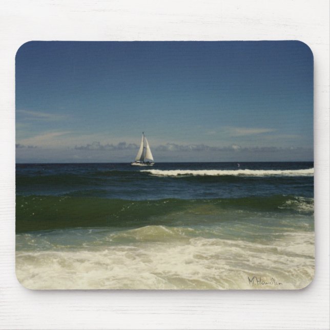 Sailing on Assateague Island National Seashore Mouse Mat (Front)