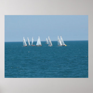 "Sailing on Lake Michigan" Poster