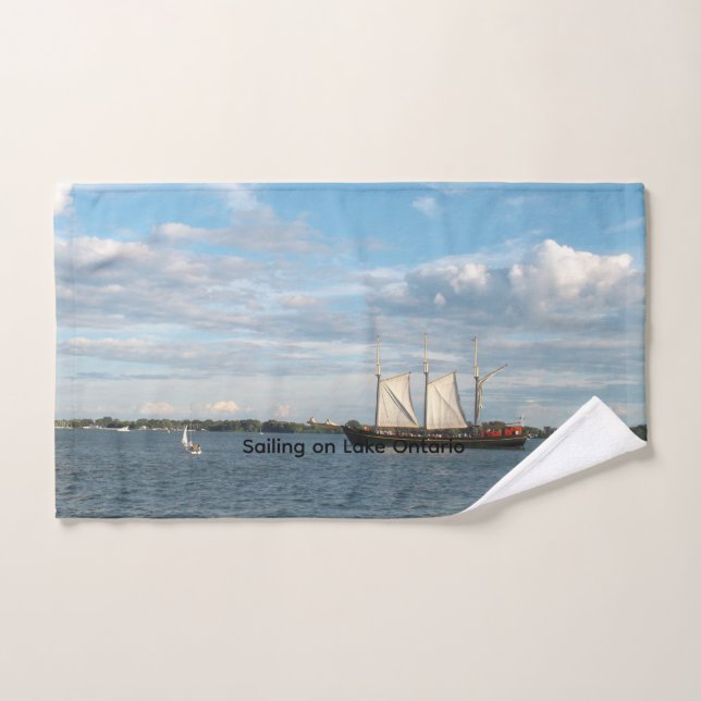 Sailing on Lake Ontario  Hand Towel (Hand Towel)