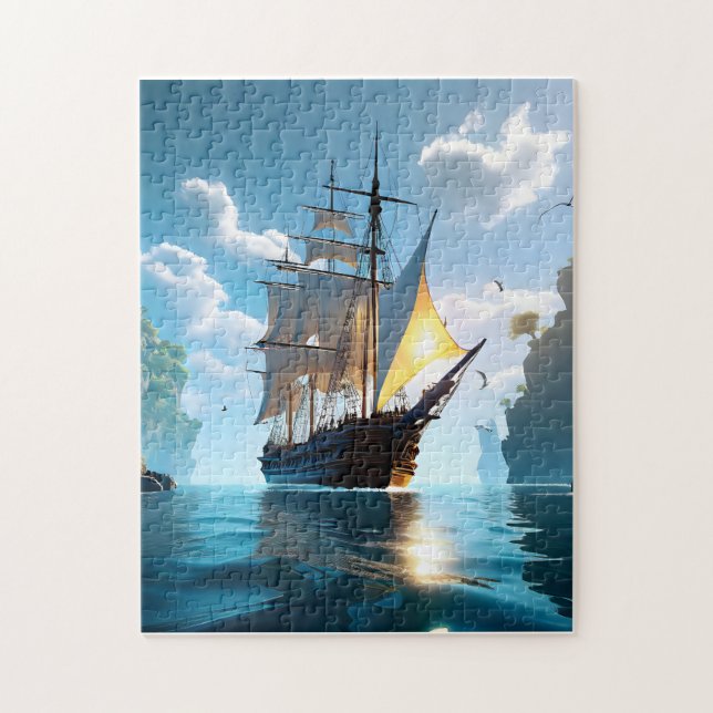 Sailing on promises is like gliding over still wat jigsaw puzzle (Vertical)