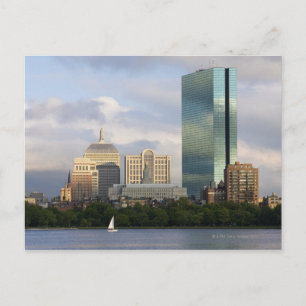 Sailing on the Charles River in Boston, Postcard