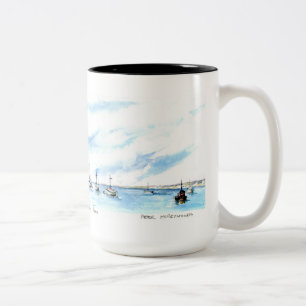 Sailing on the Monterey Bay Two-Tone Coffee Mug
