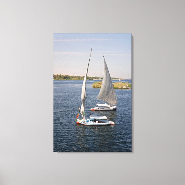 Sailing On The Nile, Egypt Canvas Print (Front)