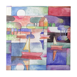 SAILING ON THE WATER Boat Watercolor Paining Tile