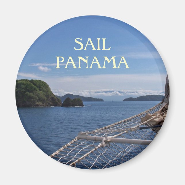Sailing Panama Souvenir Photo Magnet (Front)