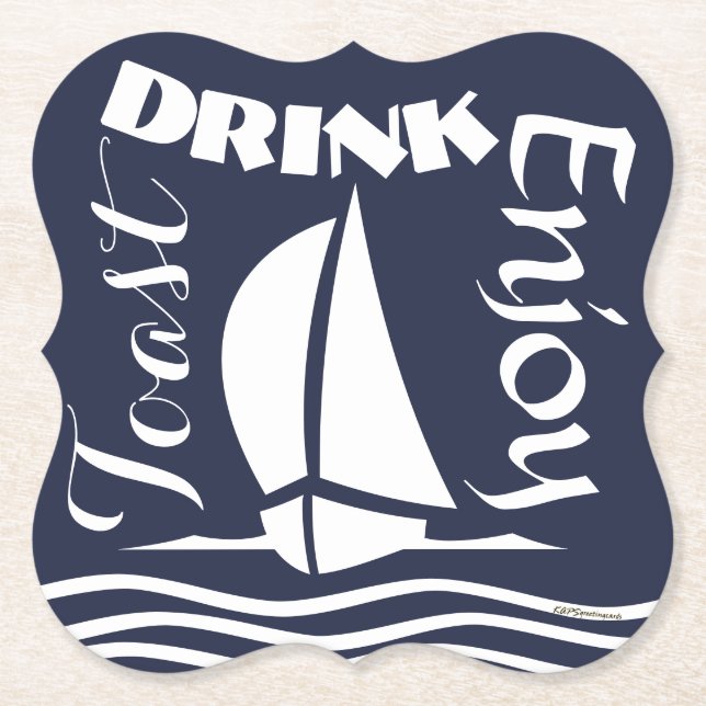 Sailing Paper Coaster (Front)