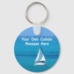 Sailing Personalised Key Ring