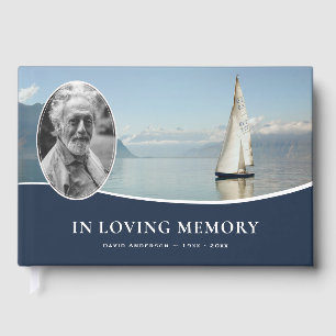Sailing Photo In Loving Memory Funeral Guest Book
