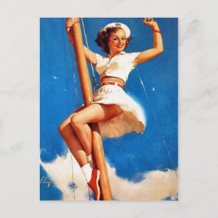 Sailing Pin-Up Postcard