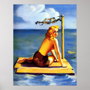 Sailing Pin Up Poster