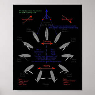 Sailing Points Of Sail Boating Anchor Sailboat Sai Poster