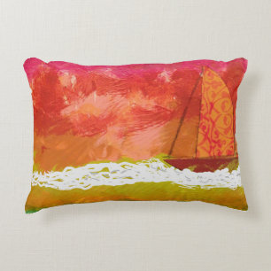 Sailing Red Skies  Decorative Cushion