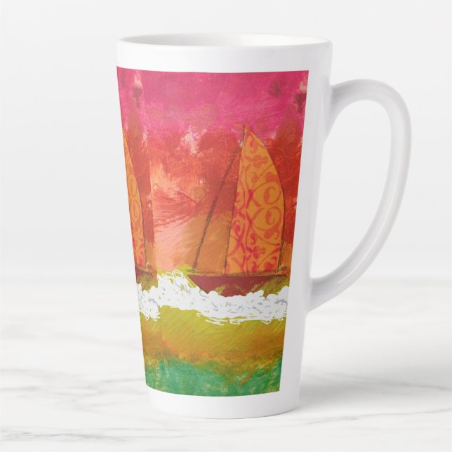 Sailing Red Skies  Latte Mug (Right)