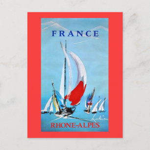 Sailing Rhone Vintage Poster Postcard