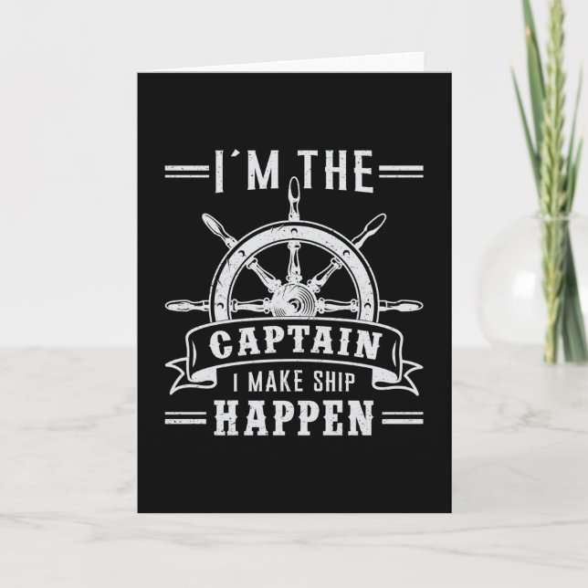 Sailing Sail Boat Captain Sailor Sea Gift Idea Card (Front)