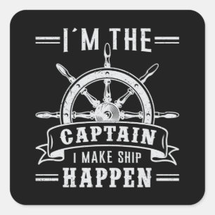 Sailing Sail Boat Captain Sailor Sea Gift Idea Square Sticker