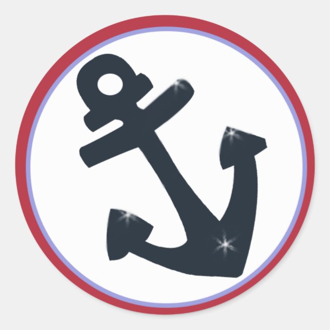 Sailing Sailboat Anchor Envelope Seals / Favours (Front)