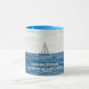 Sailing Sailboat Art Fun Coffee Mug Cup