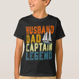 Sailing sailboat retro vintage husband dad captain T-Shirt