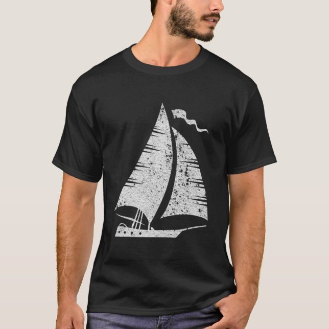 Sailing Sailboat Sailor Yacht Sailing Yacht Motif T-Shirt (Front)