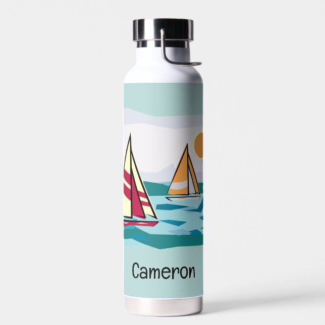 Sailing Sailboats Thor Copper Vacuum Insulated Water Bottle (Left)