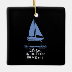 Sailing Sailing Boat Ceramic Ornament
