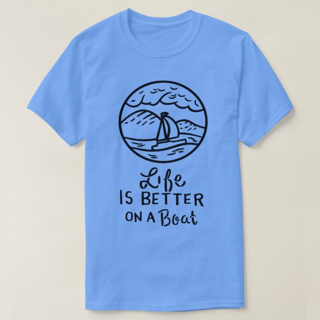 Sailing Sailing Boat T-Shirt (Design Front)