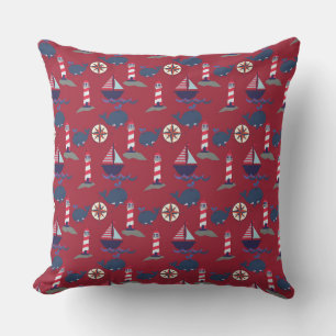 Sailing, Sailing!   Striped Lighthouses   Saliboat Cushion