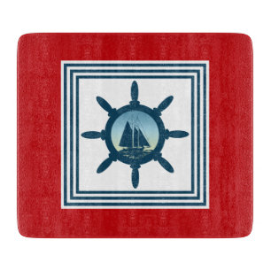 Sailing scene cutting board