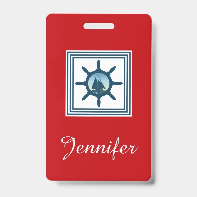 Sailing scene ID badge (Front)