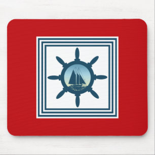 Sailing scene mouse mat