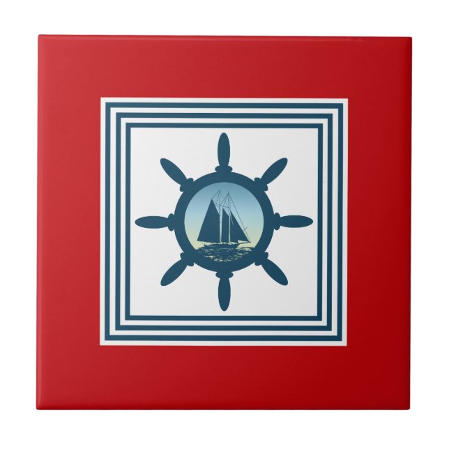 Sailing scene tile (Front)