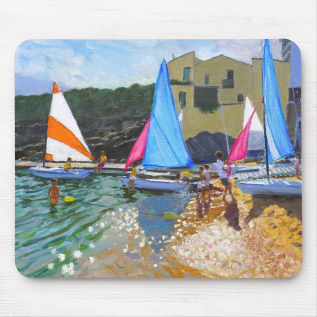 sailing school calella de palafrugall costa mouse mat (Front)