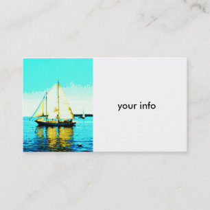 sailing schooner business card