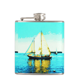 sailing schooner flask