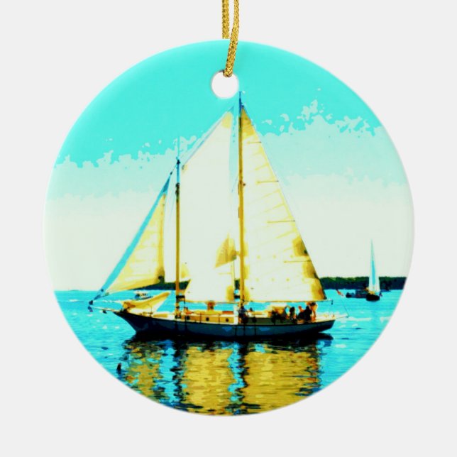 sailing schooner ornament (Front)