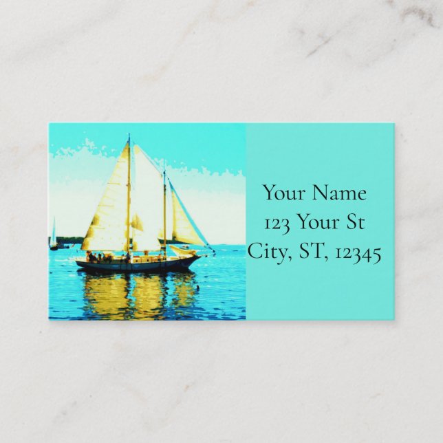 Sailing Schooner Thunder_Cove Business Card (Front)