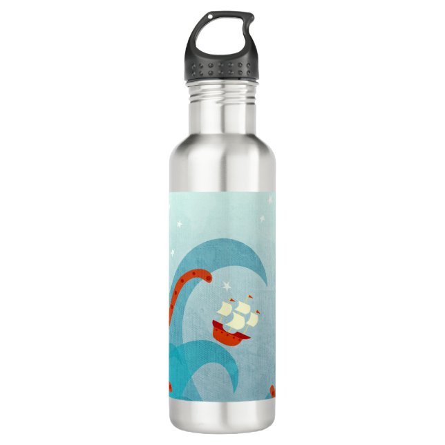 Sailing Sea Monster 710 Ml Water Bottle (Front)