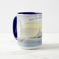 Sailing Sea Ocean Boat Coast Retirement Coffee Mug