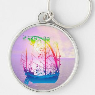 Sailing Ship at Dawn Key Ring