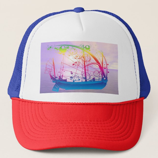 Sailing Ship at Dawn Trucker Hat (Front)