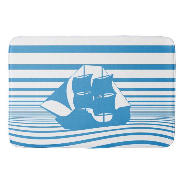 Sailing ship bath mat (Front)