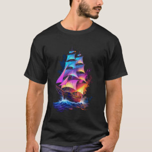 Sailing ship colourful T-Shirt
