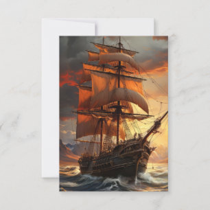 Sailing Ship Invitation
