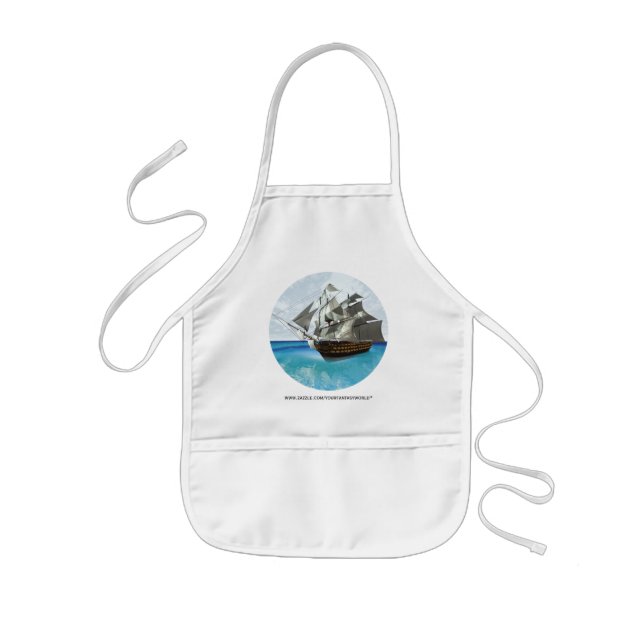 Sailing Ship Kids Apron (Front)