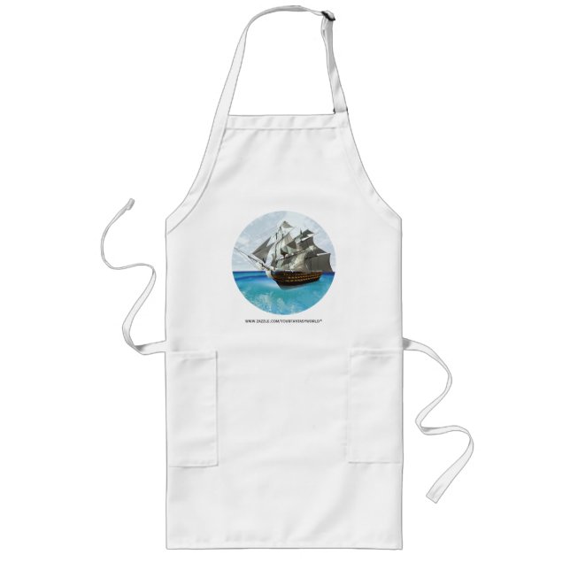 Sailing Ship Long Apron (Front)